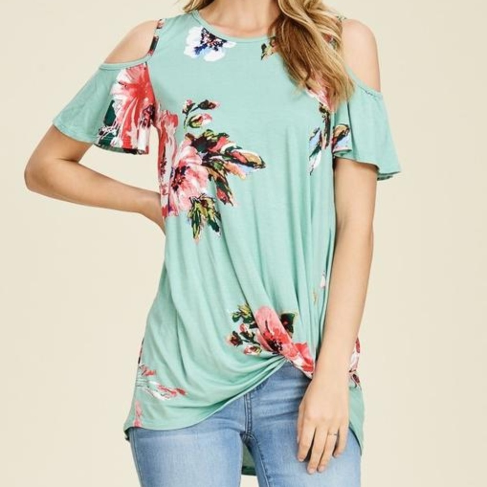 Nyla Cold Shoulder Top